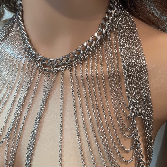 NWOT Silver Body Chain Link Jewelry - Picture 6 of 10